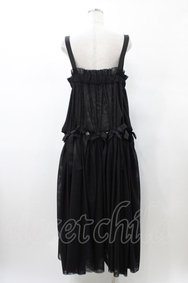 画像2: Candy Stripper / FULL OF RIBBON HARNESS TULLE SKIRT  ブラック H-26-02-03-1032-PU-OP-KB-ZH (2)