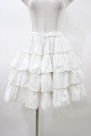 画像: Vallee lys / Pivoine Frill Skirt  ホワイト H-26-02-03-1033-GO-SK-KB-ZH