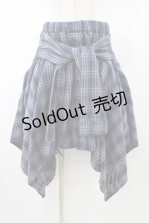 画像: Candy Stripper / CHECK SHIRT WRAP SKIRT  ネイビー H-26-02-03-1038-PU-SK-KB-ZH