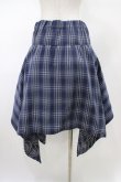 画像2: Candy Stripper / CHECK SHIRT WRAP SKIRT  ネイビー H-26-02-03-1038-PU-SK-KB-ZH (2)