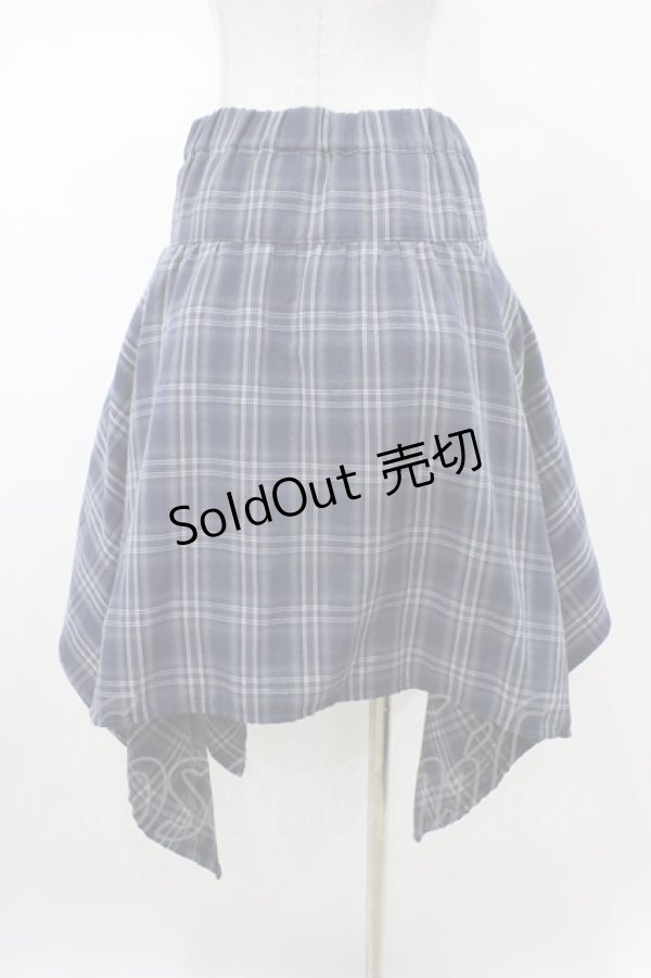 画像2: Candy Stripper / CHECK SHIRT WRAP SKIRT  ネイビー H-26-02-03-1038-PU-SK-KB-ZH (2)