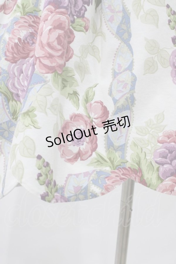 画像3: Jane Marple Dans Le Salon / Flower Wallpaperのスカラップスカート  グレー H-26-02-03-1039-JM-SK-KB-ZH (3)