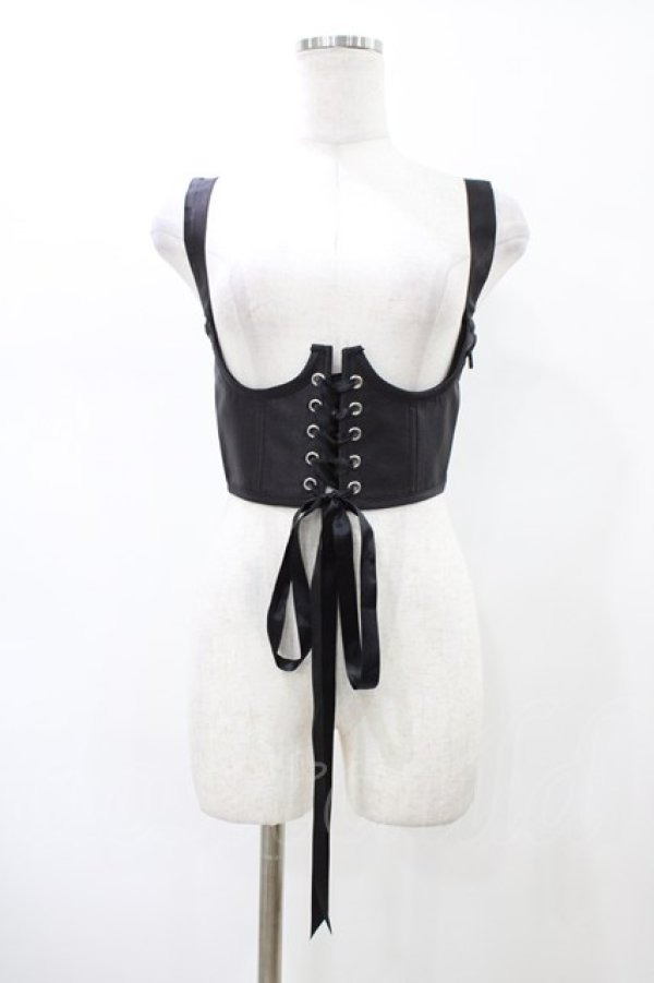 画像1: Sugar Thrillz / アンダーバストコルセットビスチェ XS ブラック H-26-02-03-1042-0-TO-KB-ZH (1)