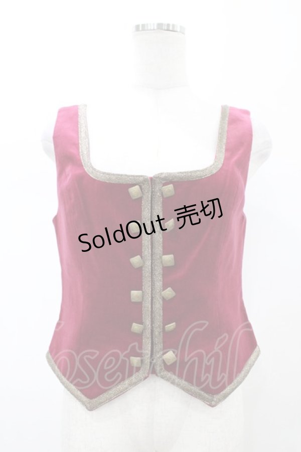 画像1: Jane Marple / 別珍ビスチェ  ワイン H-26-02-03-1046-JM-JA-KB-ZH (1)