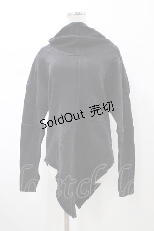 画像1: Daker Wavs / ダメージプルパーカー XS ブラック H-26-02-03-1048-0-TO-KB-ZH (1)