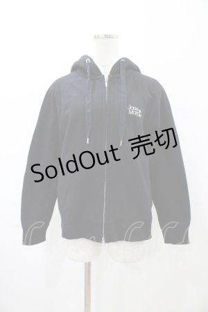 画像: Jane Marple / フリルフードZIPパーカー  ブラック H-26-02-03-1049-JM-TO-KB-ZH