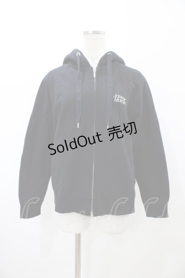 画像1: Jane Marple / フリルフードZIPパーカー  ブラック H-26-02-03-1049-JM-TO-KB-ZH (1)