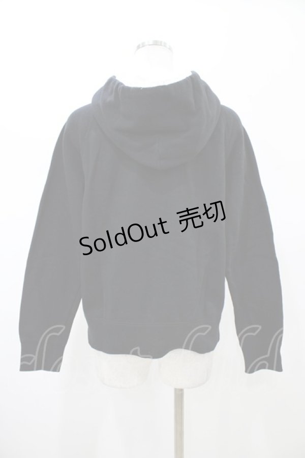 画像2: Jane Marple / フリルフードZIPパーカー  ブラック H-26-02-03-1049-JM-TO-KB-ZH (2)