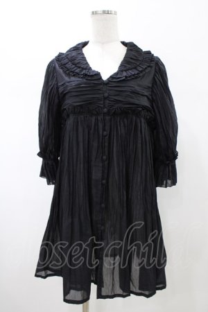 画像: Jane Marple Dans Le Salon / プリーツチュニックブラウス  ブラック H-26-02-03-1051-JM-BL-KB-ZH