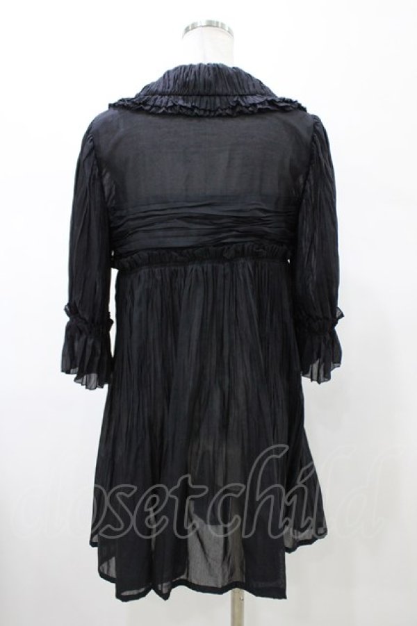 画像2: Jane Marple Dans Le Salon / プリーツチュニックブラウス  ブラック H-26-02-03-1051-JM-BL-KB-ZH (2)