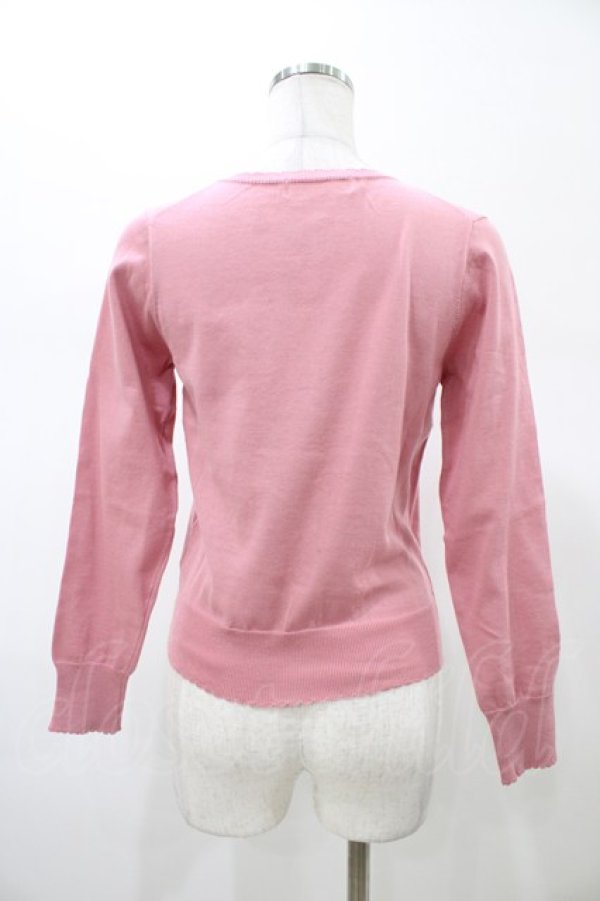 画像2: Jane Marple / リボンモチーフのカーディガン  ピンク H-26-02-03-1053-JM-TO-KB-ZH (2)