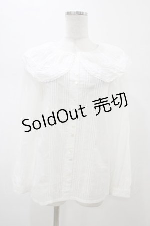 画像: Jane Marple / ピンタックブラウス  ホワイト H-26-02-03-1058-JM-BL-KB-ZH