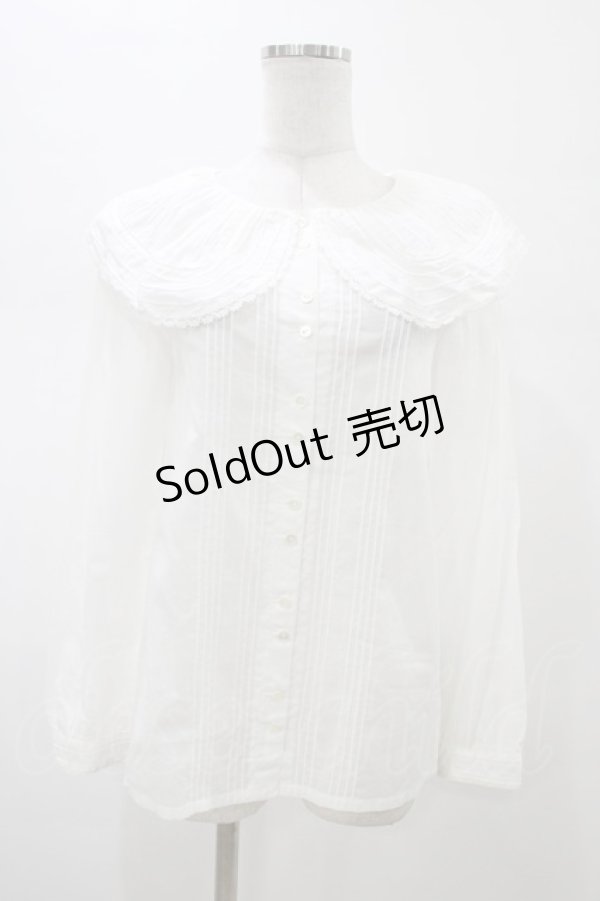 画像1: Jane Marple / ピンタックブラウス  ホワイト H-26-02-03-1058-JM-BL-KB-ZH (1)