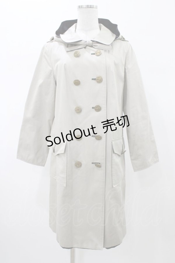 画像1: Jane Marple / レジメンタルストライプ＆ドットジャガードコート  グリーン×グレージュ H-26-02-03-1061-JM-CO-KB-ZH (1)