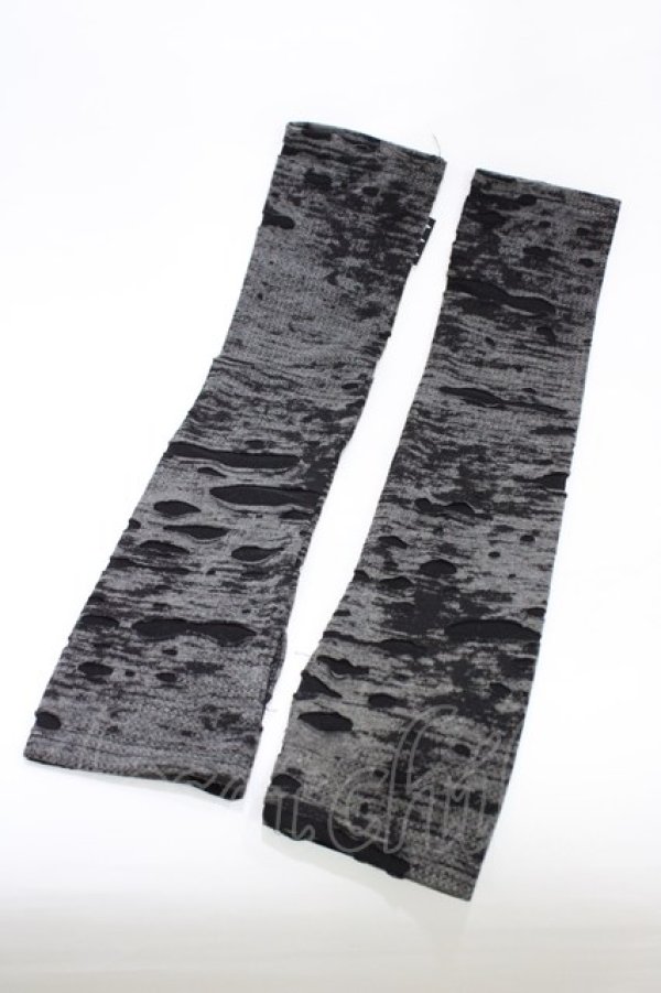 画像1: Deorart / ダメージアームカバー  ブラック×グレー H-26-02-03-1011-PU-ZA-KB-ZH (1)