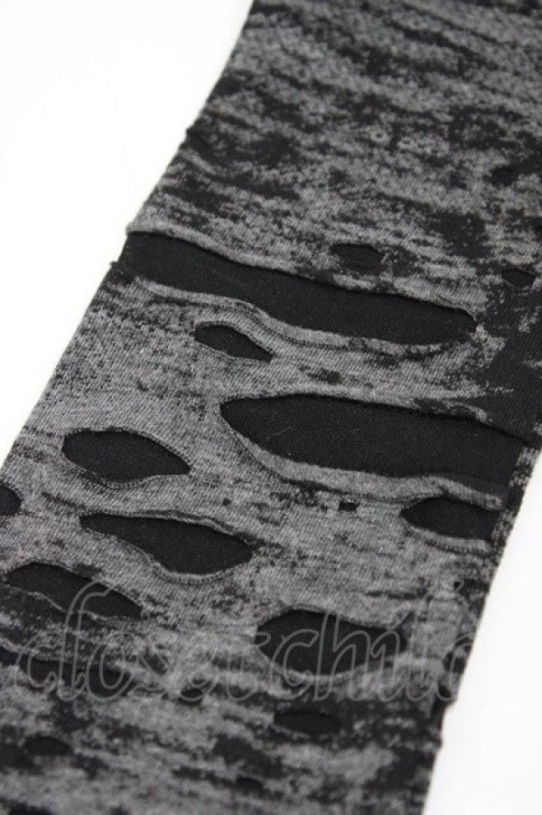 画像2: Deorart / ダメージアームカバー  ブラック×グレー H-26-02-03-1011-PU-ZA-KB-ZH (2)