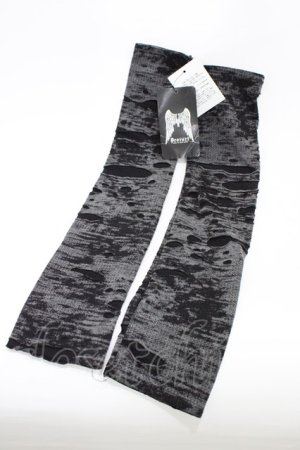 画像: Deorart / ダメージアームカバー  ブラック×グレー H-26-02-03-1012-PU-ZA-KB-ZH