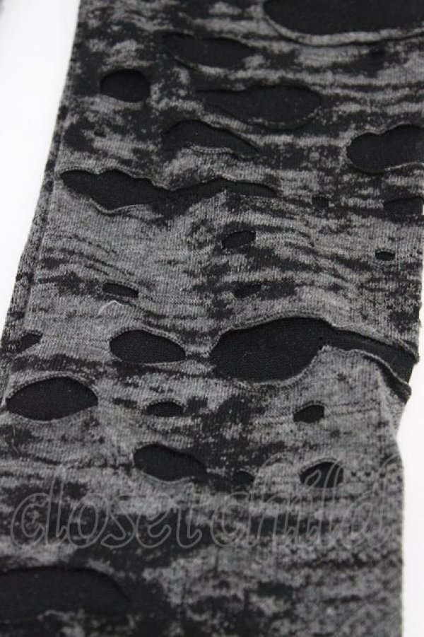 画像2: Deorart / ダメージアームカバー  ブラック×グレー H-26-02-03-1012-PU-ZA-KB-ZH (2)