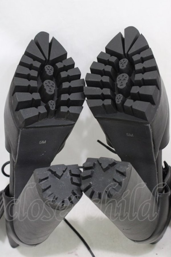 画像3: WIDOW / Midnight Calling Bat Wing Heels 5M(約22.5~23cm) ブラック H-26-02-03-1001-PU-SH-KB-ZH (3)