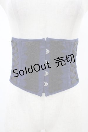 画像: ATELIER PIERROT / -Blooming Rose- ショートコルセット  ネイビー H-26-02-03-1016-EL-ZA-KB-ZH