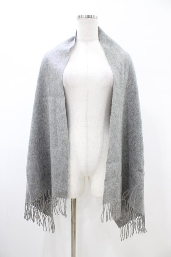 画像1: Jane Marple / エンブロイダリーストール  グレー H-26-02-03-1018-JM-ZA-KB-ZH (1)