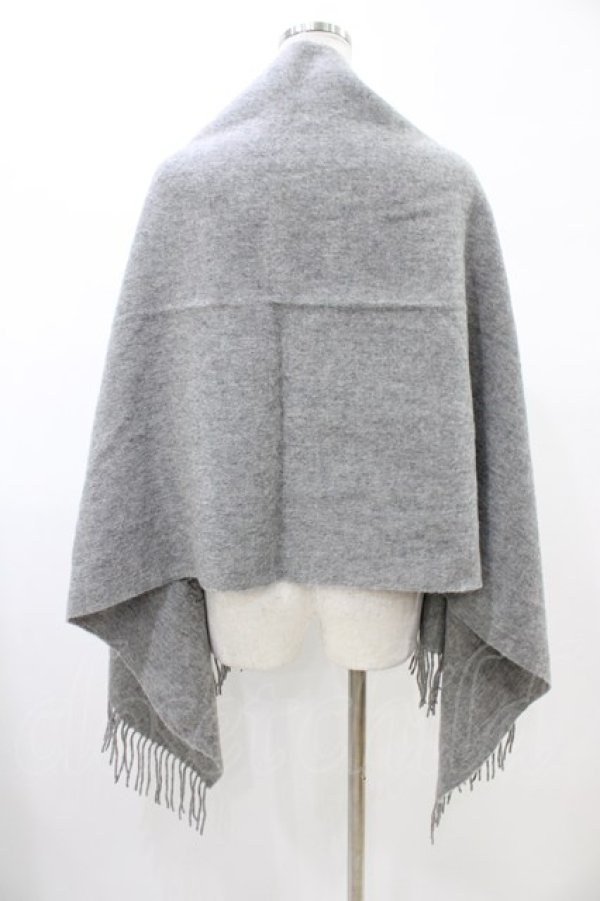 画像2: Jane Marple / エンブロイダリーストール  グレー H-26-02-03-1018-JM-ZA-KB-ZH (2)