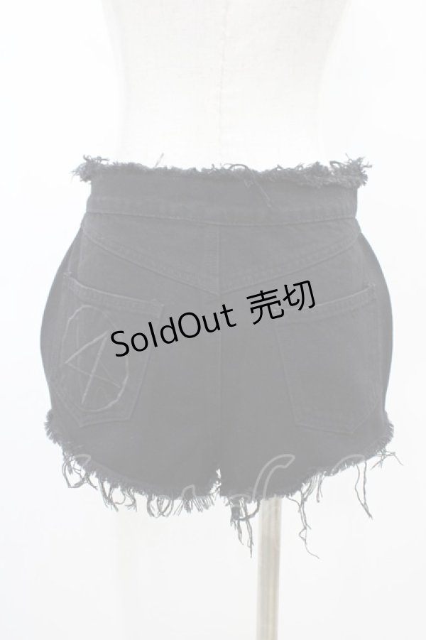 画像2: KILL STAR / LIL' DEVIL DENIM SHORT PANTS XS ブラック H-26-02-03-1019-SL-PA-KB-ZH (2)