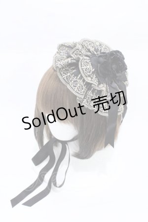 画像: Moi-meme-Moitie / シャンデリアレース丸型ヘッドドレス  ブラック×ゴールド H-26-02-03-1003-MO-AC-KB-ZH