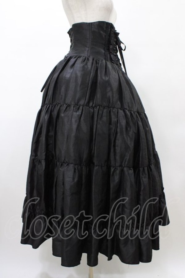 画像3: ATELIER PIERROT / Long Corset Skirt  ブラック H-26-02-03-1028-EL-SK-KB-ZH (3)