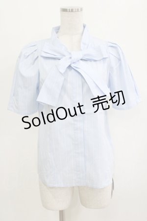 画像: an another angelus / ビッグボウタイシャツ Free L/BLUE×WH H-26-02-03-058-CA-BL-NS-ZH