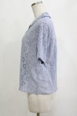 画像2: an another angelus / スカラップ使い総レースブラウス Free BLUE H-26-02-03-059-CA-BL-NS-ZH (2)