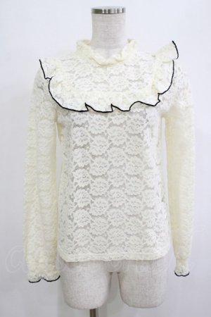 画像: F&A / フリルヨーク起毛レーストップス Free OFF WHITE H-26-02-03-060-LO-TO-NS-ZH