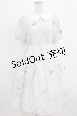 画像: axes femme kawaii / アイス柄半袖ワンピース M ミント H-26-02-03-006-AX-OP-NS-ZH