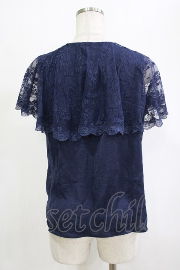 画像3: an another angelus / レースケープ衿ブラウス Free Navy H-26-02-03-063-CA-BL-NS-ZH (3)