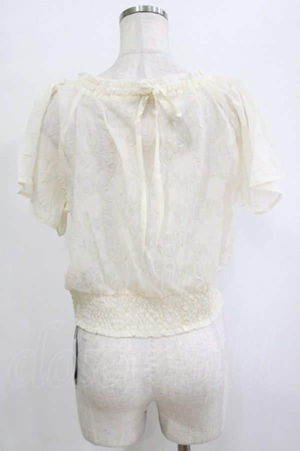 画像3: an another angelus / シアーシュリンクオフショルトップス Free IVORY H-26-02-03-065-CA-TO-NS-ZH (3)