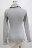 画像3: F&A / ローズモチーフ付きタートルニットプルオーバー Free LIGHT GRAY H-26-02-03-068-LO-TO-NS-ZH (3)