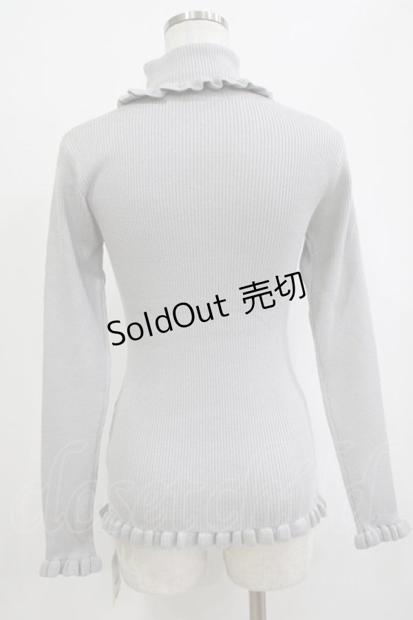 画像3: F&A / ローズモチーフ付きタートルニットプルオーバー Free LIGHT GRAY H-26-02-03-068-LO-TO-NS-ZH (3)