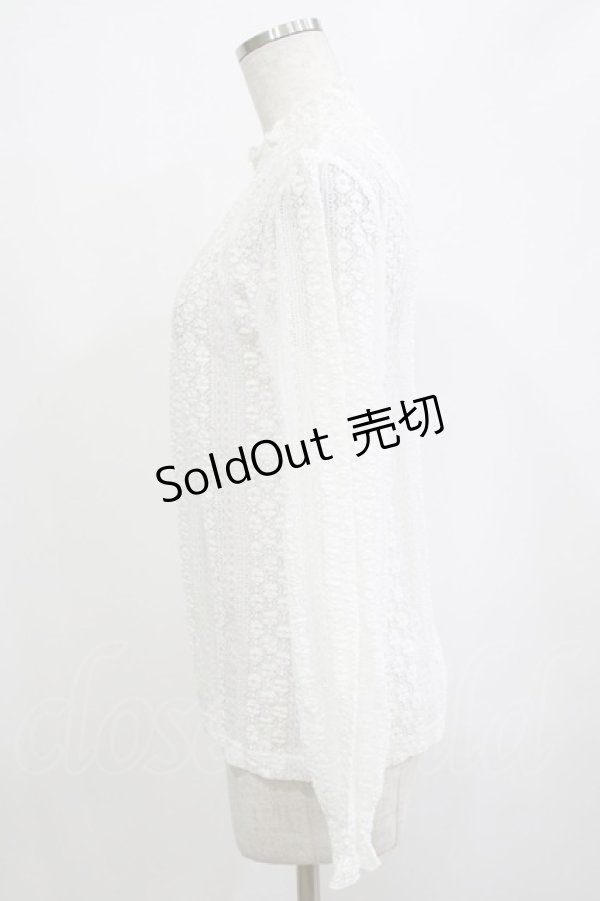 画像2: F&A / ストライプレーストップス Free OFF WHITE H-26-02-03-069-LO-OP-NS-ZH (2)