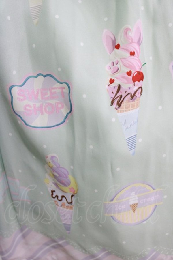 画像4: axes femme kawaii / アイス柄半袖ワンピース M ミント H-26-02-03-006-AX-OP-NS-ZH (4)