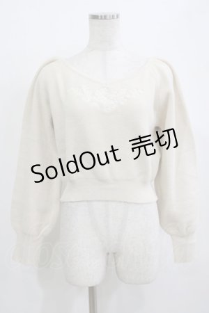 画像: an another angelus / ローズ同色刺繍シャギーニットプルオーバー Free IVORY H-26-02-03-070-CA-TO-NS-ZH