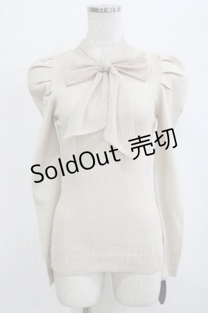 画像: an another angelus / チュールボウタイリブニットプルオーバー Free IVORY H-26-02-03-073-CA-TO-NS-ZH