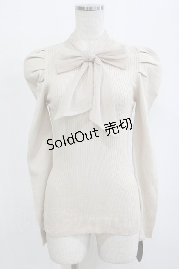 画像1: an another angelus / チュールボウタイリブニットプルオーバー Free IVORY H-26-02-03-073-CA-TO-NS-ZH (1)