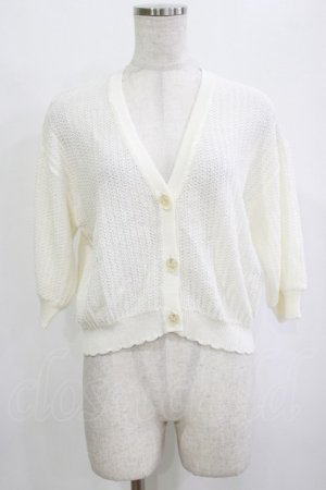 画像: F&A / 押し花釦透かし編みニットカーディガン Free OFF WHITE H-26-02-03-074-LO-TO-NS-ZH