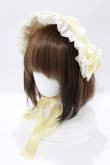 画像1: 妹抖手作工作屋（海外ロリータブランド） / ボンネット  生成り H-26-02-03-080-PU-AC-NS-ZH (1)