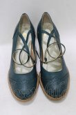 画像1: Victorian maiden / Victorian Ladyパンプス 24.5cm グリーン H-26-02-03-082-CL-SH-NS-ZH (1)