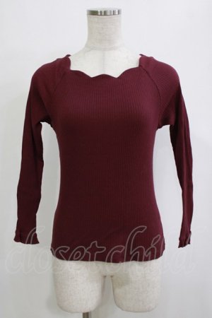 画像: F&A / スカラップカットソー Free Bordeaux H-26-02-03-083-LO-TO-NS-ZH