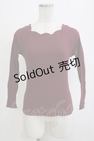 画像: F&A / スカラップカットソー Free Bordeaux H-26-02-03-083-LO-TO-NS-ZH