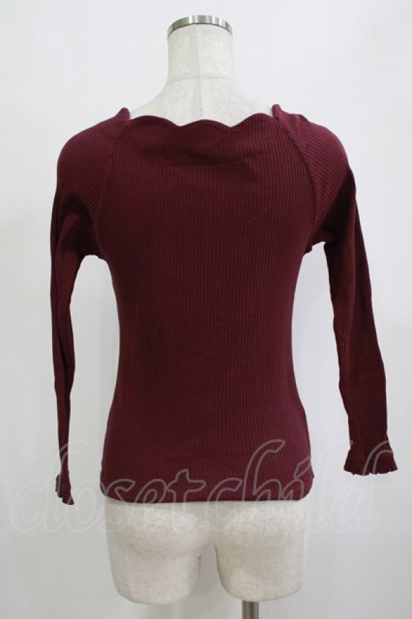 画像3: F&A / スカラップカットソー Free Bordeaux H-26-02-03-083-LO-TO-NS-ZH (3)