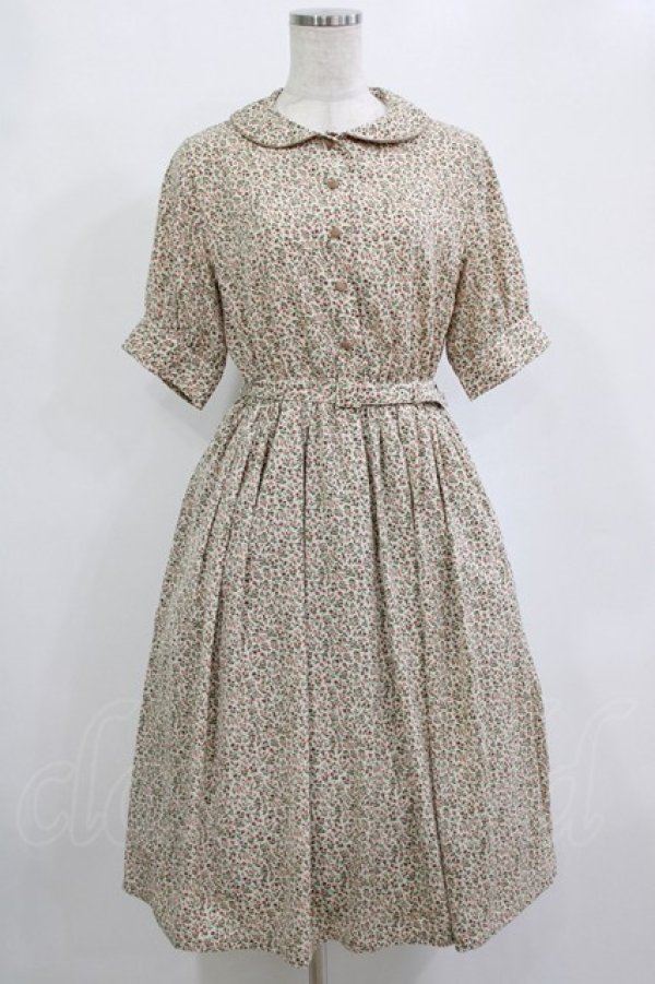 画像1: Fi.n.t / パイピング使い小花柄ワンピース Free IVORY H-26-02-03-009-CA-OP-NS-ZH (1)