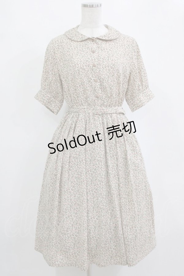 画像1: Fi.n.t / パイピング使い小花柄ワンピース Free IVORY H-26-02-03-009-CA-OP-NS-ZH (1)